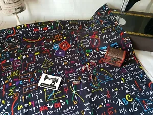 Maths Equations STEM cotton elastane stretch knit fabric 150cm wide - Bild 1 von 2