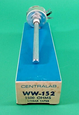 CENTRALAB WW-152 1500 OHM 5W LINEAR TAPER POTENTIOMETER   - Image 1 of 4