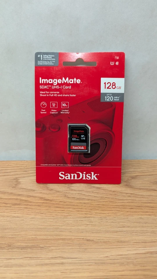 SanDisk 128gb ImageMate SDXC Uhs-1 Memory Card - 120mb/s C10 U1 Full HD F