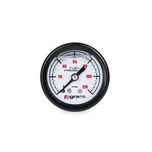 Grams Performance Universal 0-120 PSI Fuel Pressure Guage - White Face - Picture 1 of 7