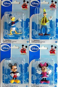 MICKEY * MINNIE  * DONALD * GOOFY * 3” NEW Figurines Cake Toppers Vintage - Picture 1 of 6