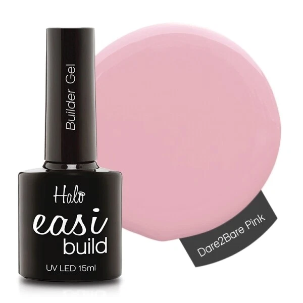 Halo EasiBuild UV LED Brush On Builder Gel Easi Build (Dare 2 Bare Pink) 15ml