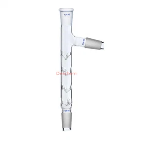 Columna de destilación Vigreux de vidrio de 3 vías 120 mm 24/40 con brazo lateral cristalería de laboratorio - Imagen 1 de 1