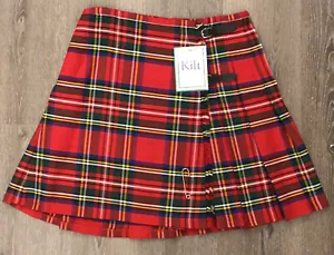Scottish Highland Kilt Authentic Woven Tartan Skirt Size 14 - Picture 1 of 6