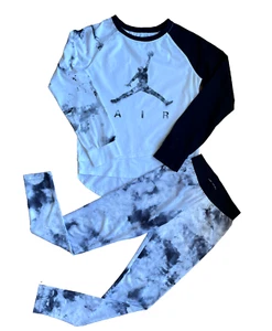 Nike  AIR JORDAN Girls Long Sleeve Top (L)  Leggings (M) Set - Picture 1 of 7