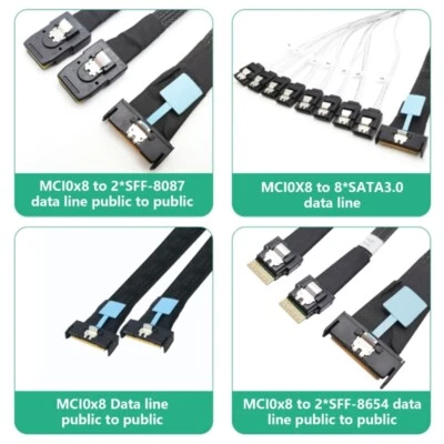 MCI0 8i Male to 8xSATA Targets Cable SATA3.0 50cm Computer Accessories - Image 1 of 4