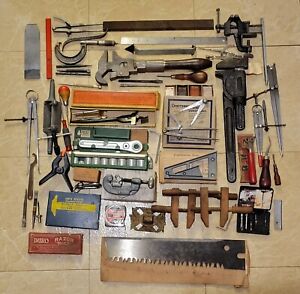 Huge Lot of Vintage Tools Antique Wrench Union Calipers Starrett Dividers & More