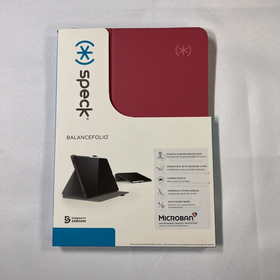 Funda Speck Balance Folio para Samsung Galaxy Tab S7 5G Rosa Real / Borgoña Exuberante Foto 1 de 4