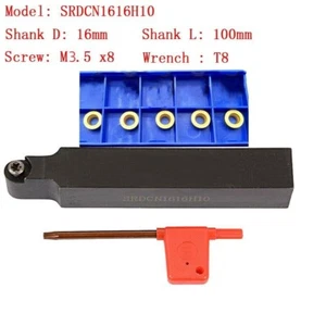5 piezas inserto de fresado RPMW1003MO + SRDCN16H10 16 mm * 100 mm soporte de herramienta de torneado de torno - Imagen 1 de 6