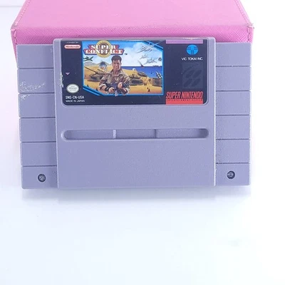 Cartucho testado somente videogame Super Conflict Nintendo SNES - Imagem 1 de 4