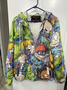 MEMBERS ONLY X NICKELODEON RUGRATS JACKET SIZE L HOODED W/POCKETS. - Picture 1 of 19