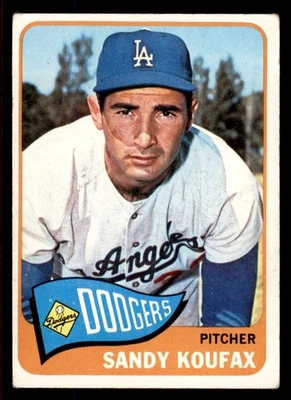 1965 Topps #300 Sandy Koufax Dodgers en muy buena condición Set Break 545679 (tarjetas aéreas) Foto 1 de 2