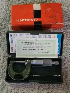 MITUTOYO MICRÓMETRO EXTERIOR 103-177 Caja y Papeleo Hecho en Japón - Imagen 1 de 7
