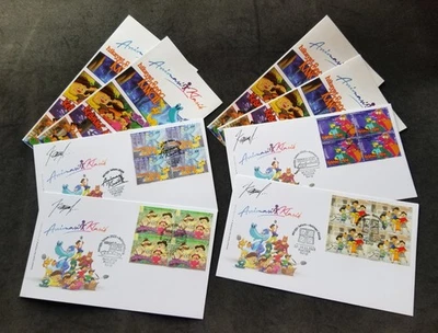 Cómic de dibujos animados Malasia Classic Animation 2025 (negro 4 FDC) *firmado *4 PMK *raro Foto 1 de 4