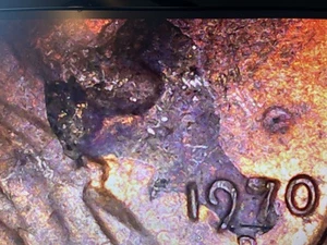1970 D Lincoln Memorial Error Penny - Large Obverse Lamination - See Photos - Picture 1 of 5