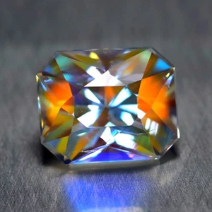 2,25Ct Strahlender Schliff _ Fünf Sterne sauber facettierter Stein Natur Regenbogen Mondstein - Bild 1 von 2