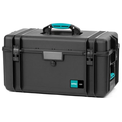 HPRC 4300SFD Estuche Rígido de Resina con Kit Divisor, Negro con Mango Azul Foto 1 de 3