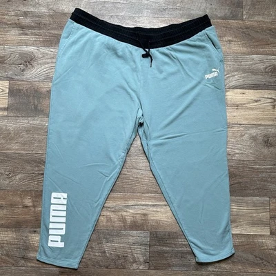 PUMA Men's GREEN W/BLACK Fleece Sweatpants SZ: 5XLT 5XT Big & Tall - Image 1 of 4