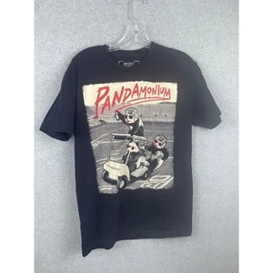 Riot Society Pandamonium Shirt Men's M Black Short Sleeve Panda Golf Car Beer - Picture 1 of 8