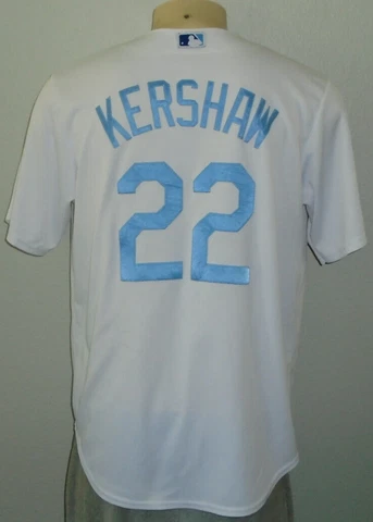 Clayton Kershaw #22 Los Angeles Dodgers Sewn Majestic Cool Base MLB Jersey Men L Cover