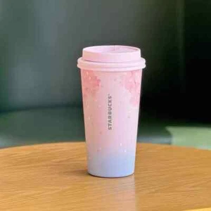 New 2025 China Starbucks Spring Sakura 14oz SS Desk Cup - Picture 1 of 5