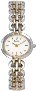 BULOVA #98V11 LADIES GOLD SILVER 2-TONE BRACELET WATCH Brand New with Box & Tags - Picture 1 of 2