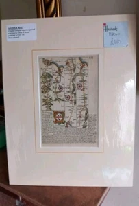 Ant Map Copper Engraved C 1720 Owen & Bowen YORKS Scarborough Whitby Pickering - Picture 1 of 9