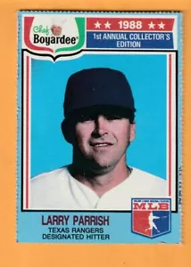 Larry Parrish Texas Rangers 1988 Chef Boyardee #9 12D - Imagen 1 de 2