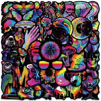 Rainbow Silhouette Style 50pc Stickers Fun Graphics Sticker Mix FREE SHIPPING - Image 1 of 4