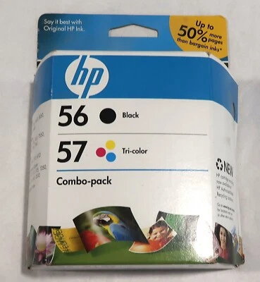 Cartucho de tinta para impresora HP 2 paquete combinado 56/57 (negro/tricolor) Foto 1 de 4
