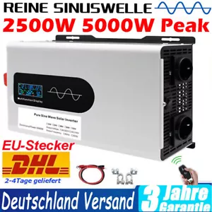 2500W 5000W Max 12V 24V 48V to 230V Reiner Sinus Spannungswandler Wechselrichter - Bild 1 von 20