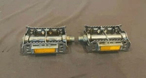 Vintage 1980er Jahre Weco Modell 491 Stahl Rattenfalle Plattform Pedale mit Reflektoren 9/16" - Bild 1 von 6