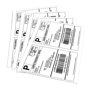 4000 Half Sheet Shipping Labels 8.5x5.5 Self Adhesive For Laser & inkjet Paypal - Picture 1 of 3