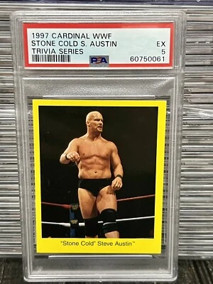 1997 Stone Cold Steve Austin Rookie WWF Trivia The Rock PSA WWE WCW AEW Card 316 - Imagem 1 de 2