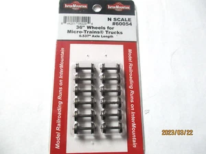 Ruedas de metal Intermountain # 60054 de 36" para camiones microtrenes. 0,537" 12 ejes - Imagen 1 de 4