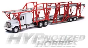 NUEVO RAY 1:32 FREIGHTLINER 114SD AUTO CARRIER BLANCO-ROJO 10983 - Imagen 1 de 2