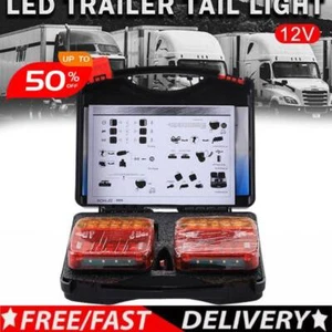 2X-7Pin-LED Magnetic Wireless Trailer-TailLight-Kit For Trailer-Truck Automotive - Picture 1 of 14