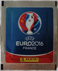 Panini, UEFA Euro 2016 France: bustina di figurine codice a barre, retro blu - Foto 1 di 2