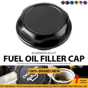 Racing Black Engine Oil Filler Cap Oil Tank Cover Aluminium For All TOYOTA Car - Picture 1 of 6