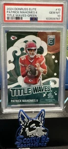 PSA 10 - 2024 Panini Donruss Elite - Titolo Waves Green #10 Patrick Mahomes II - Foto 1 di 2
