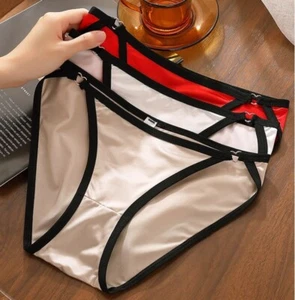 Shiny Satin Silky Knickers Sexy Briefs Women Underwear Panties Seamless M-XL - Picture 1 of 25