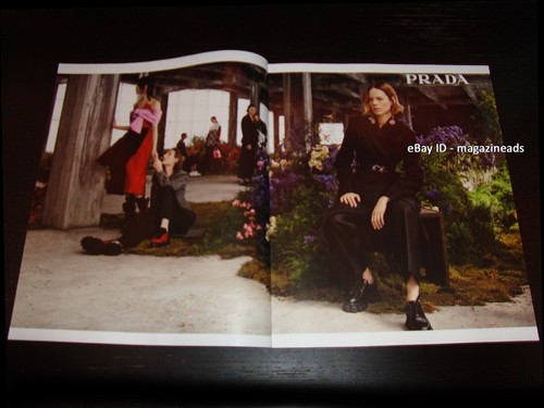 PRADA 365 ANNUNCIO STAMPA 4 pagine autunno 2019 FREJA BEHA ERICHSEN Rebecca Leigh Longendyke