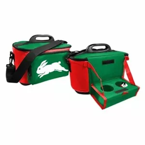 89025 SOUTH SYDNEY RABBITOHS NRL LARGE INSULATED LUNCH COOLER BAG DRINKS TRAY - Picture 1 of 1