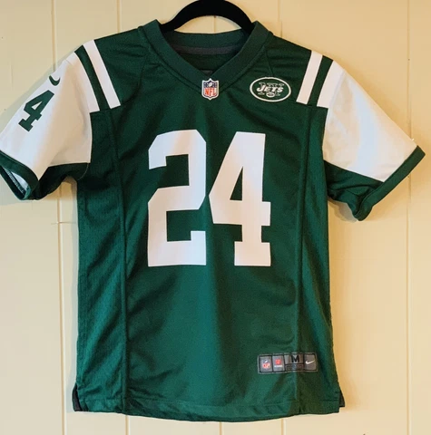 Nike NewYork Jets Revis 24 Jersey boys youth NFL On Field football, Medium, EC Cover