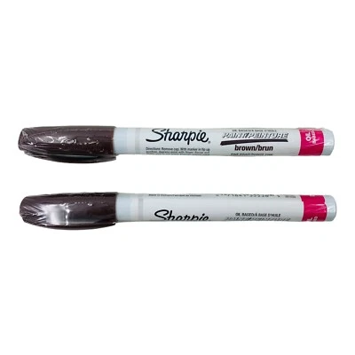2 маркера маркер краски Sharpie тонкий кончик перманентный на масляной основе коричневый - Изображение 1 из 4