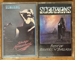 SCORPIONS Savage Amusement AND Best Of Rockers ‘N’ Ballads Cassette Tapes Lot - Picture 1 of 2