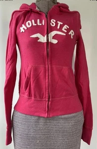 Sudadera con capucha rosa con cremallera completa Hollister 2000’s para mujer talla XS - Imagen 1 de 7