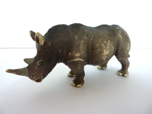 1996 Safari Ltd WHITE RHINO Wild Animal Figurine - 5½" long - Picture 1 of 5