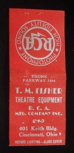30er Jahre? T. M. Fisher Theaterausrüstung RCA Fotophon Herstellungsf. Firma Cincinnati OH - Bild 1 von 2