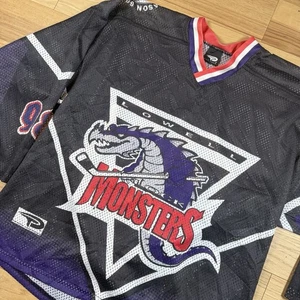 Camiseta deportiva vintage Pop Tops Lowell Lock Monsters temporada inaugural para hombre XL AHL - Imagen 1 de 14